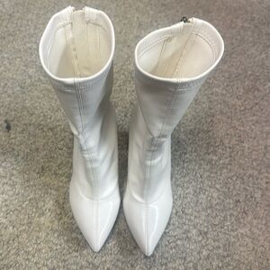 Nasty gal white boot heels